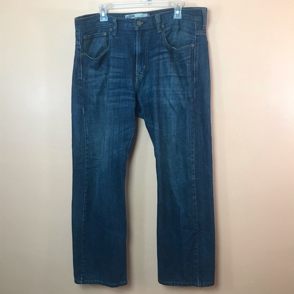 Levis 569 Loose Straight Dark Wash Jeans Men 34x30 Vintage - Picture 3 of 7